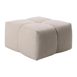 Vente-Unique Pouf carré en tissu texturé beige TRIMALDI