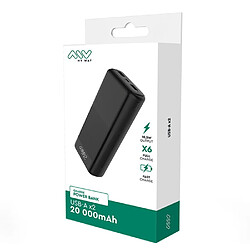 My Way Myway Powerbank 2 USB-A 20000mAh Charge Rapide Noir