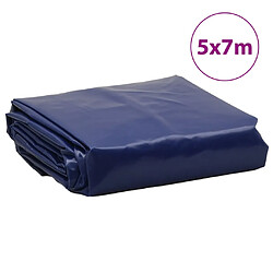 vidaXL Bâche bleu 5x7 m 650 g/m² pas cher