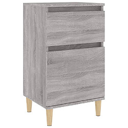 Maison Chic Table de chevet,Table de nuit,Table d'appoint pour salon sonoma gris 40x35x70 cm -MN28988