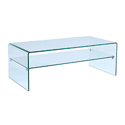 Avis Vente-Unique Table basse STILEOS - Double plateau - Verre trempé