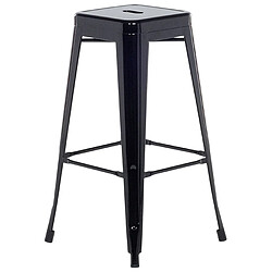 Acheter Beliani Tabouret de bar Set de 2 Noir CABRILLO