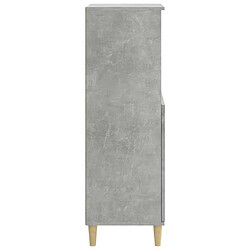 Avis vidaXL Buffet haut Gris béton 60x36x110 cm Bois d'ingénierie