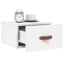 Avis vidaXL Tables de chevet murales 2 pcs blanc 35x35x20 cm