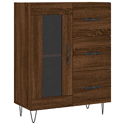 vidaXL Buffet chêne marron 69,5x34x90 cm bois d'ingénierie