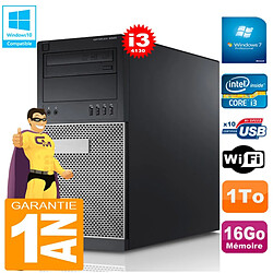 PC Tour DELL 9020 Core I3-4130 Ram 16Go Disque 1 To Graveur DVD Wifi W7 - Occasion