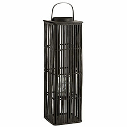 Paris Prix Lanterne Déco en Bambou Longue 89cm Noir