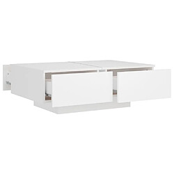 Acheter vidaXL Table basse Blanc 90x60x31 cm Aggloméré