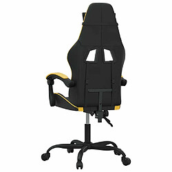 Maison Chic Chaise de jeu, Chaise gaming, Fauteuil gamer d'ordinateur,Chaise de Bureau Noir et doré Similicuir -GKD81420 pas cher