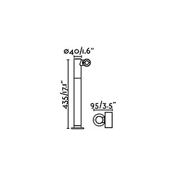 Avis faro Borne de jardin Spy Gris foncé 1 ampoule 50cm