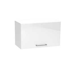 Pegane Meuble haut de cuisine coloris blanc avec 1 porte - longueur 60 x profondeur 28 x hauteur 36 cm 