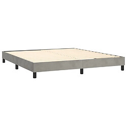 Avis vidaXL Sommier à lattes de lit et matelas Gris clair 180x200cm Velours