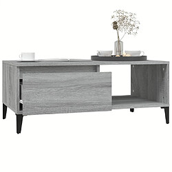 Avis vidaXL Table basse Sonoma gris 90x50x36,5 cm Bois d'ingénierie