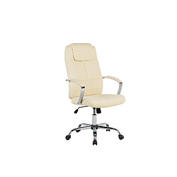 Beliani Chaise de bureau en cuir PU beige WINNER