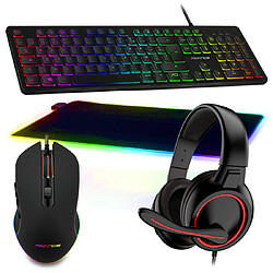 Pack Gamer Clavier Souris Tapis XXL Casque GTA 210 PS4, PS5, XB1 X et S, PC