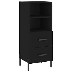 Maison Chic Buffet,Meuble de Rangement,commode pour salon,Cuisine Noir 34,5x34x90 cm Bois d'ingénierie -MN47067