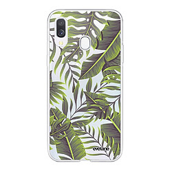 Coque Samsung Galaxy A20e 360 intégrale transparente Feuilles Exotiques Ecriture Tendance Design Evetane.