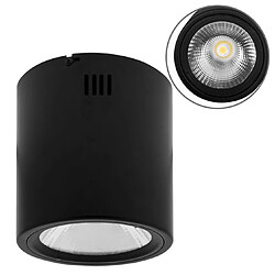 Plafonnier TUBI 1x20W LED 1600lm 4000K H18xP.16cm Aluminium Noir 