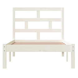 Acheter Maison Chic Lit Moderne Chambre - Cadre/structure de lit pour adulte Blanc Bois massif 90x190 cm Simple -MN47292