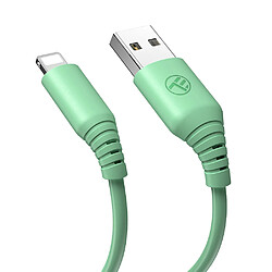 Câble de données en silicone Tellur, USB vers Lightning, 3A, 1m, vert