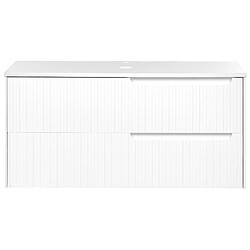 Beliani Meuble de salle de bain 100 x 52 cm blanc QUINTELA pas cher