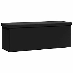 Maison Chic Banc de rangement | Meuble de rangement d'Entrée | Coffres d'Intérieur pliable noir PVC -MN64141