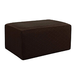 Avis Pouf De Rangement Tabouret Couverture Repose-pieds Stretch Grille Couverture Deep Coffee