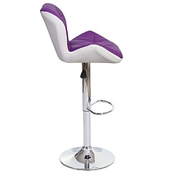 Avis Mendler Tabouret de bar HWC-A92, tabouret de bar, cuir synthétique réglable en hauteur ~ violet