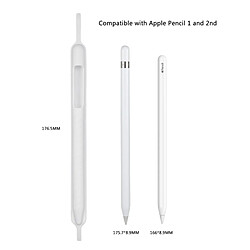 Wewoo Apple Pencil Shuffproof Soft Silicone Capuchon de protection Housse de pour iPad Pro 9.7 / 10.5 / 11 / 12.9 Accessoires Blanc