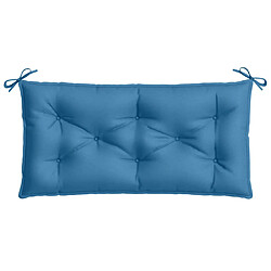 Avis vidaXL Coussin de banc de jardin bleu mélangé 100x50x7 cm tissu