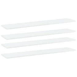 vidaXL Panneaux de bibliothèque 4 pcs blanc bois d’ingénierie