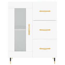 Maison Chic Buffet,Meuble de Rangement,commode pour salon,Cuisine blanc 69,5x34x90 cm bois d'ingénierie -MN46134 pas cher