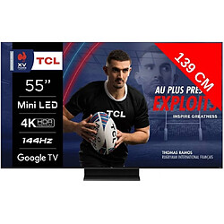 TCL TV Mini LED 4K 139 cm 55MQLED80 144Hz Google TV Qled Mini LED 