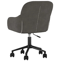 Maison Chic Chaise Gaming | Chaise pivotante de bureau Ergonomique Fauteuil Gris foncé Velours -GKD48717 pas cher