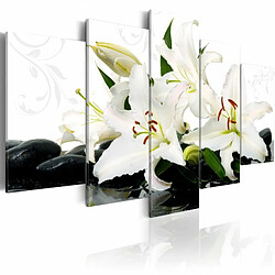 Paris Prix Tableau Imprimé Lilies & Zen Stones 100 x 200 cm