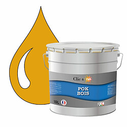 Pok Peinture de Finition Solvantée Laque Semi-Brillante Boiseries Intérieures et Extérieures - 10L - RAL 1006 - Jaune Maïs POK BOIS Jaune : Peinture de Finition Solvantée Laque Semi-Brillante Boiseries Intérieures et Extérieures - 10L - RAL 1006 - Jaune Maïs