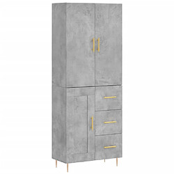 Maison Chic Buffet,Meuble de Rangement,commode pour salon,Cuisine Gris béton 69,5x34x180 cm Bois d'ingénierie -MN85429