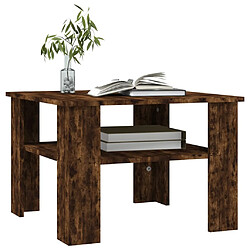 Avis Maison Chic Table basse,Table Console Table d'appoint, Table pour salon Chêne fumé 60x60x42 cm Bois d'ingénierie -MN36529