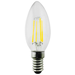 Maclean Ampoule à filament Edison rétro LED décorative vintage blanc chaud C37 (E14 6W 806lm) 