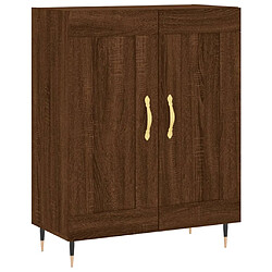 vidaXL Buffet chêne marron 69,5x34x90 cm bois d'ingénierie