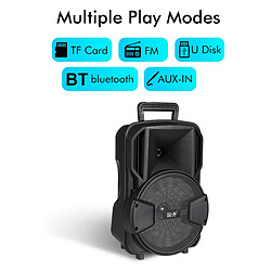 Acheter Universal Haut-parleur Bluetooth portable avec microphone imperméable extérieur sans fil musique stéréo subwoofer HiFi support sonore FM TF AUX | Haut-parleur extérieur (noir)