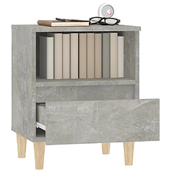 Acheter vidaXL Table de chevet Gris béton 40x35x50 cm