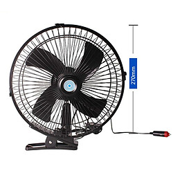 Universal Ventilateur de refroidissement oscillant de vitesse réglable de 10 pouces 12V avec clips pour le camion de station wagon de la famille