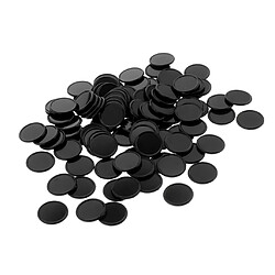 25MM barillet en plastique Coin Chip Money 100 barils un baril Concave Edge Black pas cher