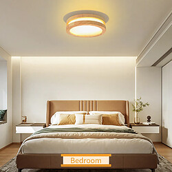 Stoex 30CM Plafond Moderne À Leds Plafonniers Intérieurs Plafonnier en Bois Pour Couloir Chambre Cuisine Salon Blanc Chaud