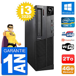 PC Lenovo M92p SFF Intel i3-3220 RAM 4Go Disque Dur 2To Windows 10 Wifi · Occasion 