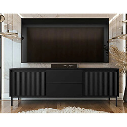 Bestmobilier Girona - meuble tv - noir - 174 cm Girona - meuble tv - noir - 174 cm - Noir