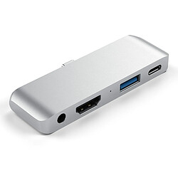 Hub USB C iPad Pro vers HDMI, USB 3.0, USB C et Audio, Satechi Argent