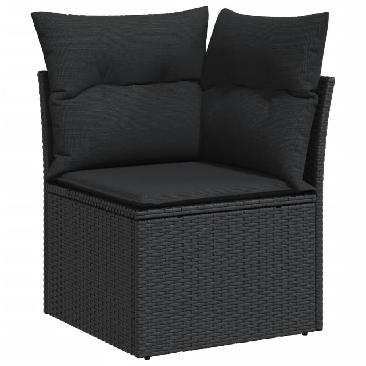 Acheter Maison Chic Salon de jardin 10 pcs avec coussins, Ensemble Tables et chaises d'extérieur noir résine tressée -GKD296957