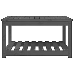 Acheter vidaXL Table de jardin gris 82,5x50,5x45 cm bois massif de pin